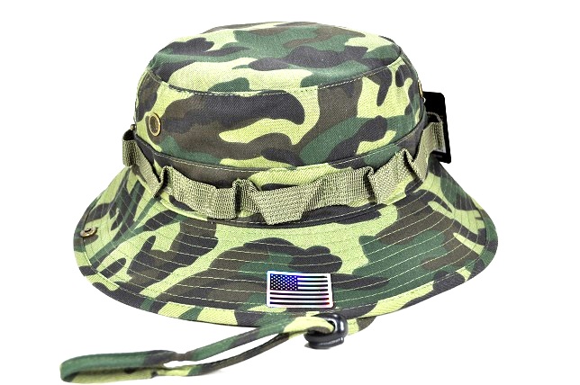 MB-002 MILITARY STYLE BOONIE HAT ADJUSTABLE- G.CAMO